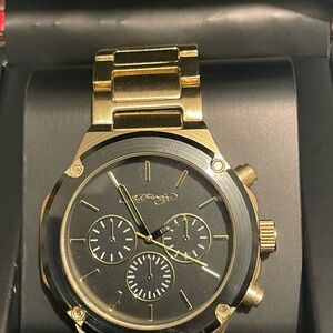Ed Hardy Men’s Gold and black watch